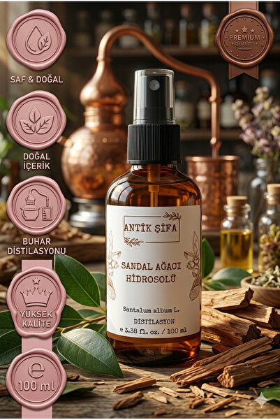 Antik Şifa Sandal Ağacı Hidrosolü 100 ml- %100 Saf Sandal Ağacı Suyu