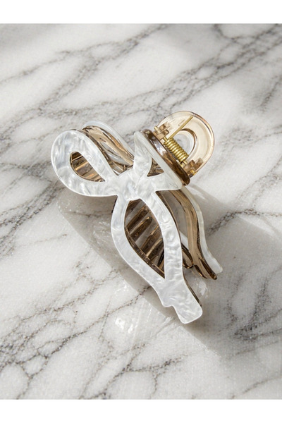VEGALUXE Bone-Looking Hair Clip with Clasp, Bun Clip for Thick Hair