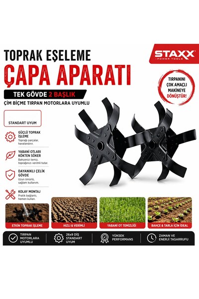 STAXX POWER Tüm Modellere Uyumlu Benzinli Tırpan Çapalama Akrep Çapa Yedek Bı...