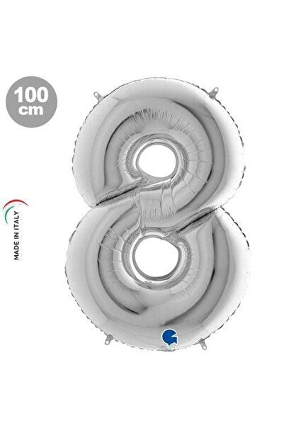 parti show 8 Number Silver Foil Balloons (100X70 cm)