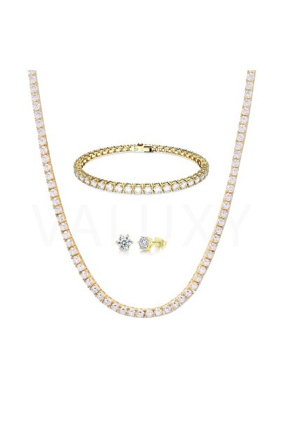 Valuxy Σετ Τένις Χρυσό 4mm