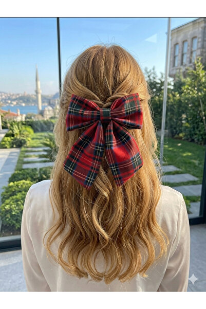 Selay Accessory مشبك شعر أسود بتصميم فيونكة - إكسسوار شعر أنيق من القماش