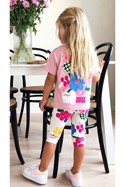 Daisy Dolly Κοριτσίστικο σετ κοντό καλσόν με φλοράλ σχέδια