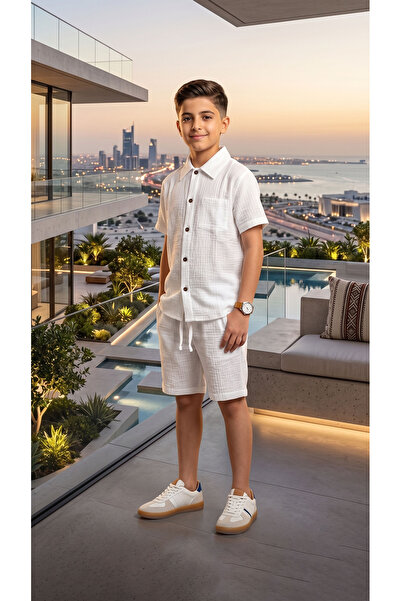h.kids Pure White Classic Boy's Set