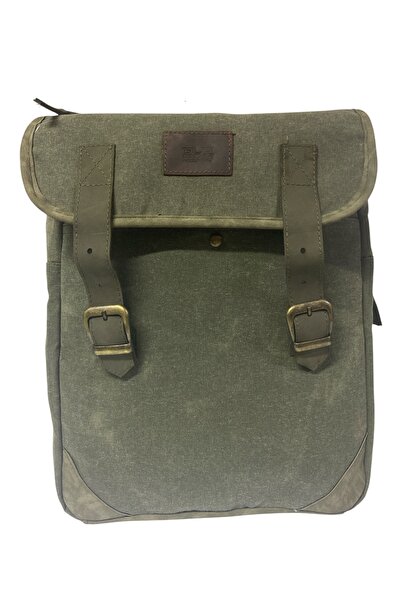 Old Cotton حقيبة ظهر كلاسيكية من القماش مقاومة للماء بتصميم كاجوال للجنسين مع...