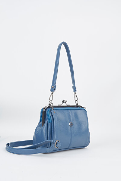 Vivaq Women's Soft Blue Butterfly 4-Compartment Lined Scholarship Bag and Zip...