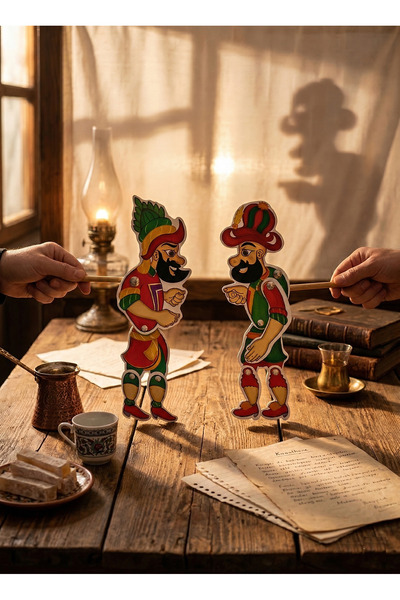 HOBBYRONS Hacivat Ve Karagöz Gölge Oyun Seti - 26 cm
