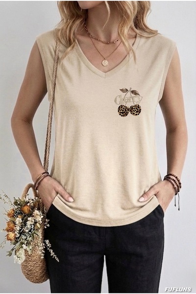 FUFLUNS ΓΥΝΑΙΚΕΙΟ ΑΜΑΝΙΚΟ ΜΠΛΟΥΖΑΚΙ ΜΕ ΣΤΑΜΠΑ ΜΙΝΙ ΛΕΟΠΑΡ ΚΕΡΑΣΙΑ