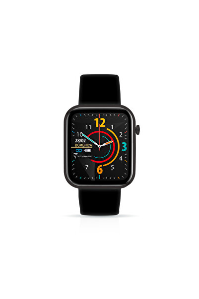 Techmade Έξυπνο ρολόι Air, μαύρο, Ελαφρύ, οθόνη 1.69 ιντσών