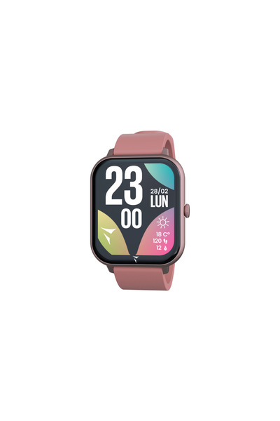 Techmade Smartwatch Glow roz, cu geantă, apeluri Bluetooth, ecran 1,69”