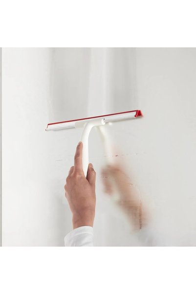 IKEA Araç Cam Silici Plastik Genişlik 25 cm Camsil Tezgah Üstü Saplı Çekçek Beyaz Cam Silme Aparatı