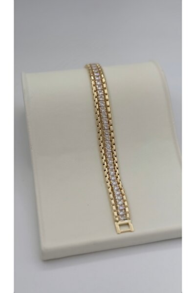 Bade Jewelry Fully Design Gold Stone Detailed 3-Piece Combined Model Luxury N...