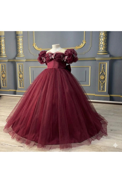 Star Kids Κοριτσίστικο φόρεμα πριγκίπισσας με λεπτομέρεια πεταλούδας σε μπορν...