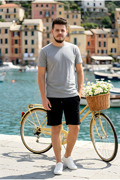 HOFFNUNG Unisex 2 Thread Oversize T-Shirt Shorts Set Fullshorts