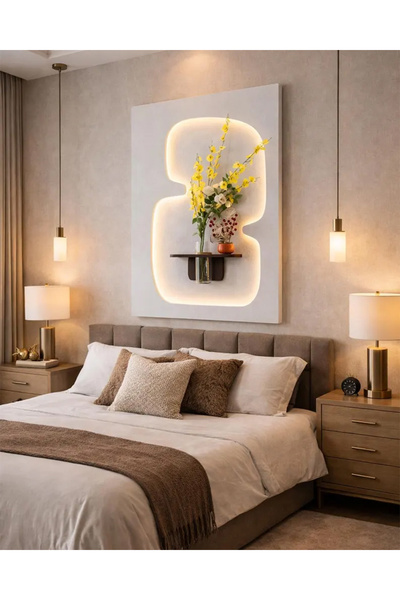 TAKIFİX Pilli LED’li İskandinav Tarzı Dekoratif Duvar Tablosu 40x70 cm