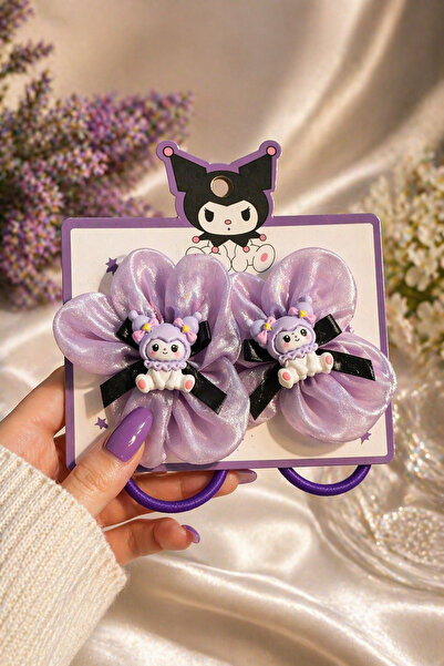UĞURDAN Kuromi Toka Seti 2’li | Kawaii Fiyonk Lastik Toka | Sevimli Kız Çocuk...