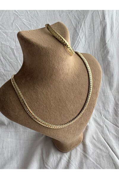 XUPING JEWELRY NK BİJUTERİ 14K XP Damgalı Kararma Yapmaz Kolye 51 cm Bileklik...