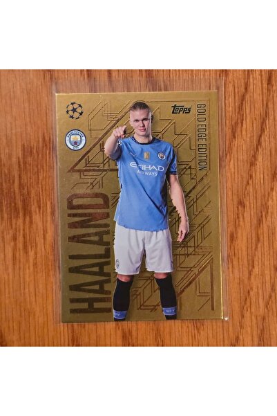 Topps بطاقة لعبة إيرلينغ هالاند الإصدار المميز ذو الحواف الذهبية
