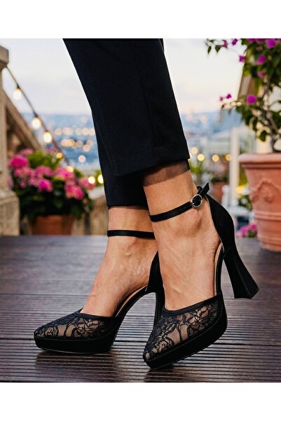 Wesby Κομψά βραδινά παπούτσια με τακούνι πλατφόρμας - FELİSYABUTİK