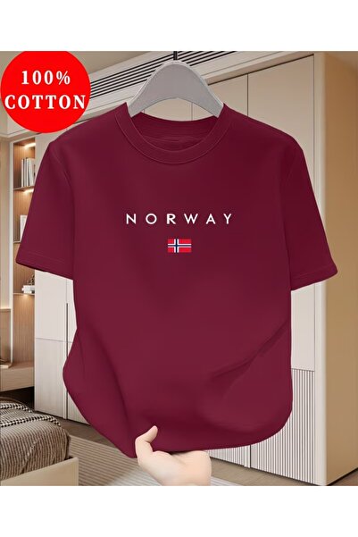 ORVIO Group Tricou din bumbac pentru bărbați – Design elegant cu imprimeu Nor...