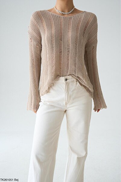 CADDELAMODA Διάτρητο πουλόβερ Mercerized Premium