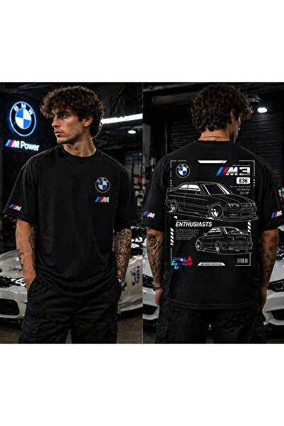 Toum Μπλουζάκι με στάμπα αυτοκινήτου BMW σε μαύρο χρώμα