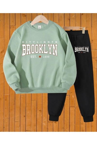 Topçu çocuk eşofman takımı brooklyn baskılı