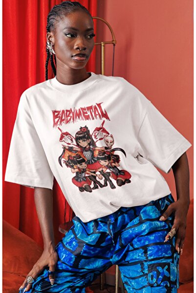 SEVBANO Babymetal Rock Metal Music Band Pre-Printed Unisex Oversize T-Shirt