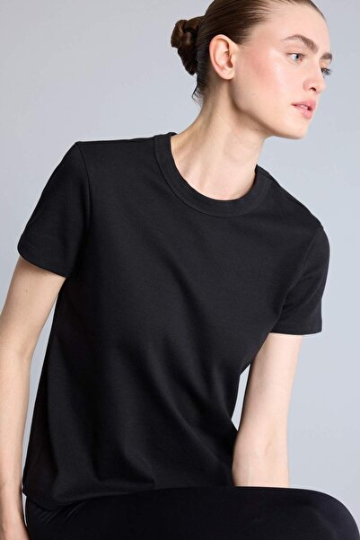 DeFacto Standard Fit Crew Neck Sportsman Βαμβάκι τεμαχίων κοντομάνικο μπλουζά...