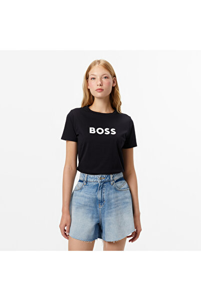 BOSS Elogo Kadın Siyah T-Shirt