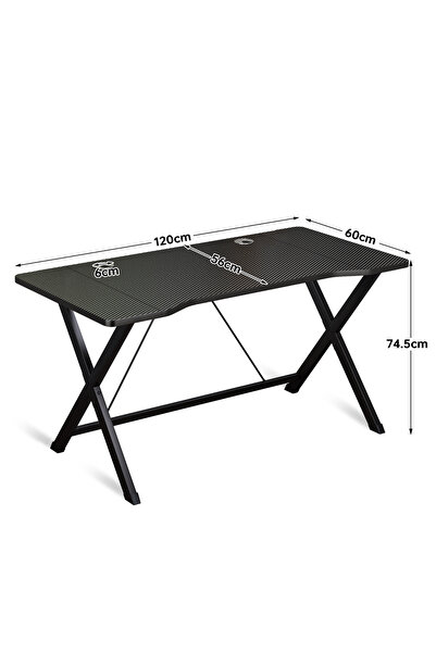 Generic Brand Gaming Desk, Extra Wide Computer Desk & Office Table, Ergonomic X-Leg Design with Cable Management