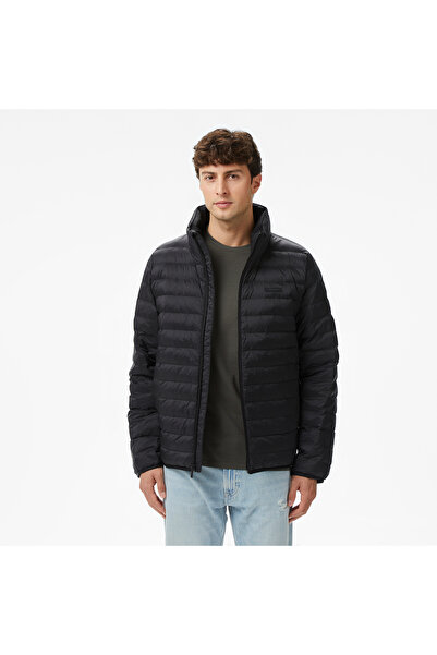 Calvin Klein Nylon Channeled Puffer Erkek Siyah Mont