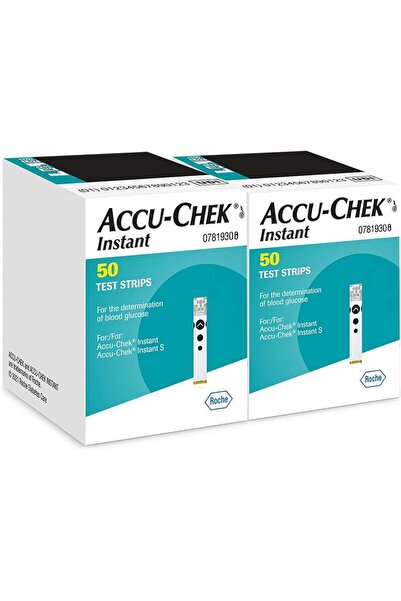 ACCU CHECK شرائط أكيو-تشيك إنستانت لفحص نسبة الجلوكوز في الدم لمرضى السكري، ع...