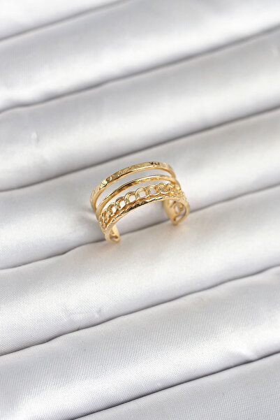 silky glows 316L Steel Gold Color Vintage Model Women's Ring - Stylish and Ae...
