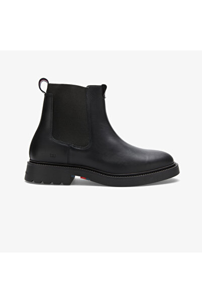 Tommy Hilfiger Comfort Chelsea Erkek Kısa Siyah Bot