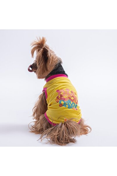Pawstar Yellow-Sarı All Good Days Kedi Köpek Tişörtü-Kedi Köpek Kıyafeti