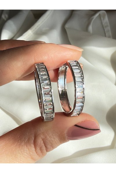 XUPING JEWELRY Crystal Stone Hoop Earrings