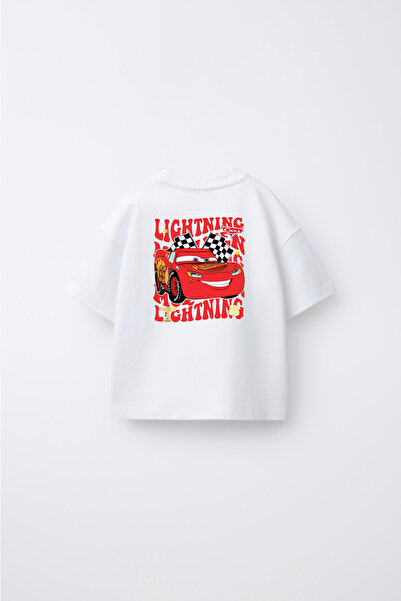 fasardi Αυτοκίνητα Cars Lightning McQueen Μπροστινό και Πίσω Τυπωμένο Oversiz...