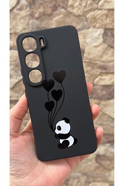 Vip Case Vivo V40 Lite 5G Uyumlu Kalpli Panda Desenli Silikon Darbe Emici Kla...