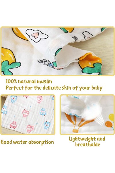 Best Ladies (5 Packs) Muslin Baby Washcloths Infant Soft Face Towels Bibs for Newborn Reusable Wipes for Sensiti