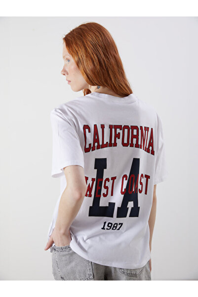 LC Waikiki Tricou de damă cu guler rotund și imprimeu California