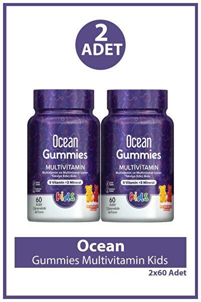 Ocean Gummies Multivitamin Kids 60 Çiğnenebilir Jel Form 2 Adet