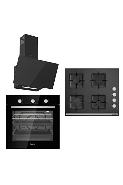 Tecna Cooktec Siyah Cam Ankastre Set