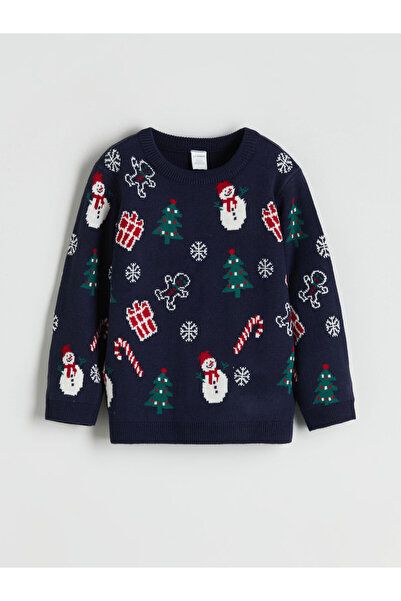 LC Waikiki New Year Themed Boys' Knit Sweater