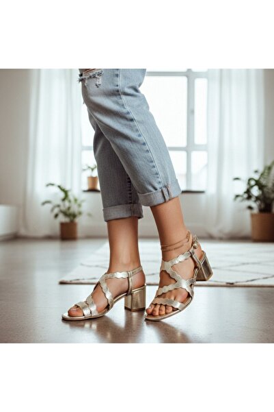 OEM Γυναικεία πέδιλα με τακούνι, αναπνέοντα, ευέλικτα, με ανάγλυφο σχέδιο, κα...