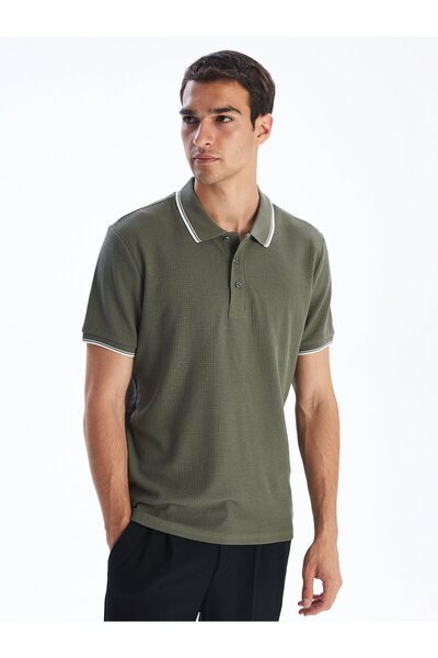 LC Waikiki Tricou bărbătesc cu guler polo, mânecă scurtă, texturat