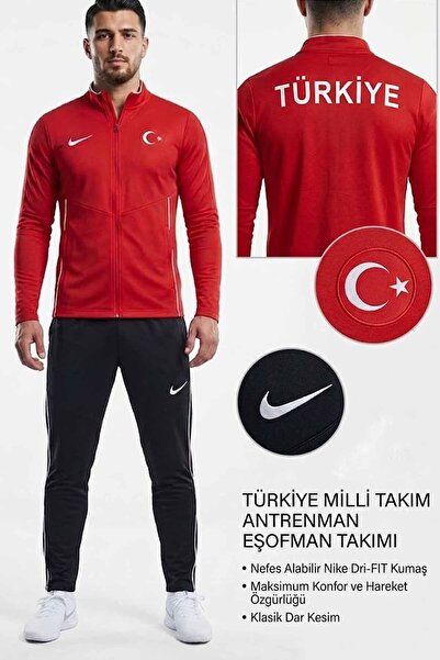 Nike Türkiye Milli Takım Serisi Erkek Eşofman Takımı - Yeni Sezon Slim Fit Ay...
