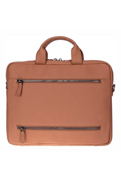 PLM Truro Genuine Leather Laptop Bag 13", Travel Compatible Briefcase