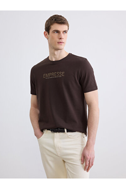 LC Waikiki Tricou bărbătesc din pique, imprimat, cu guler rotund