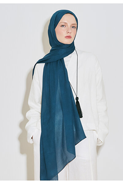 Freshscarfs ΜΑΛΑΚΟ ΣΑΛΙ ΒΙΣΚΟΝΗΣ ΒΑΘΥ ΜΠΛΕ